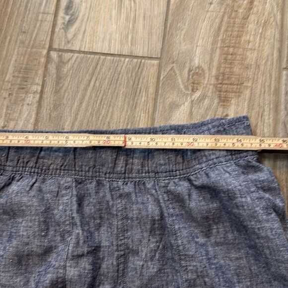 Jones New York Linen Blend‎ crop Pants with pockets size medium Blue - Picture 7 of 10